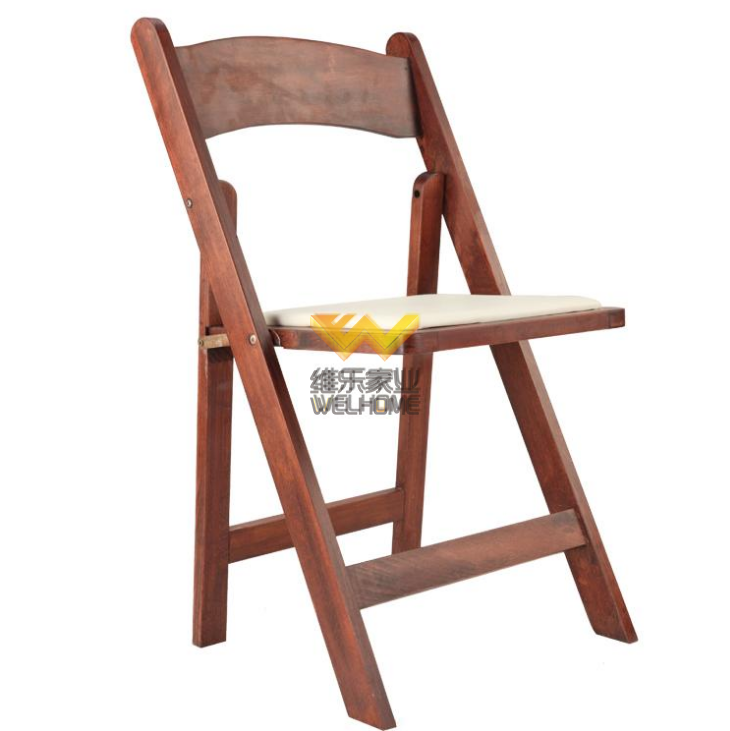Top quality wedding and event use beech wood folding chair discount promotion